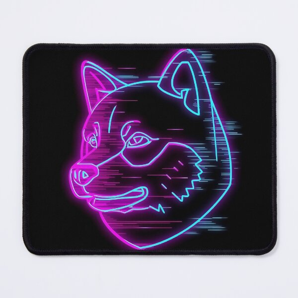Item preview, Cyberpunk Neon Doge - RGB Glitch Meme designed and sold by MemeDripStore.