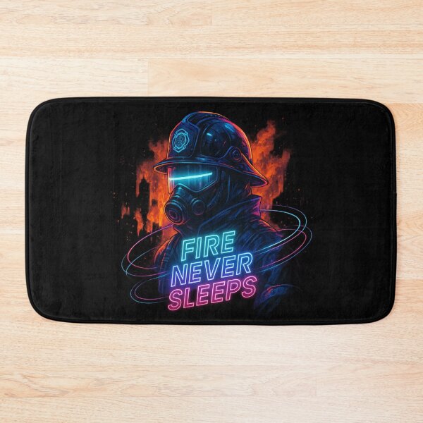Item preview, Cyberpunk Firefighter Helmet - Neon Vaporwave Streetwear Art designed and sold by MKreative Studio.