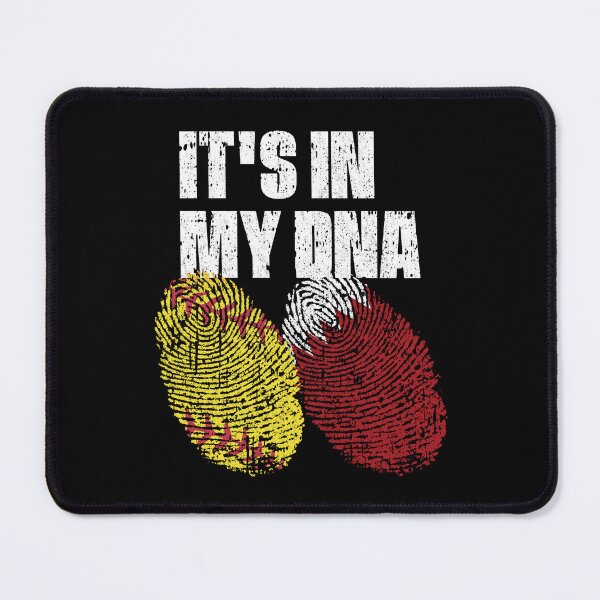 Item preview, IT'S IN MY DNA Softball - Bahrain Flag Fingerprint designed and sold by CosmoKitsch.