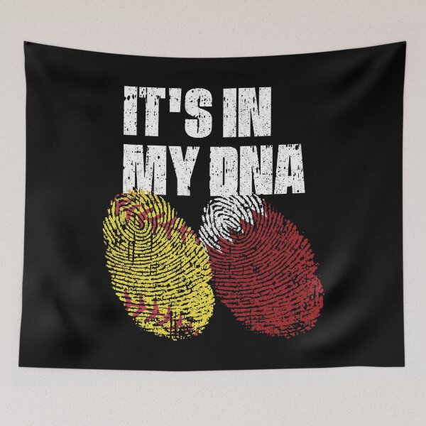 Item preview, IT'S IN MY DNA Softball - Bahrain Flag Fingerprint  designed and sold by CosmoKitsch.