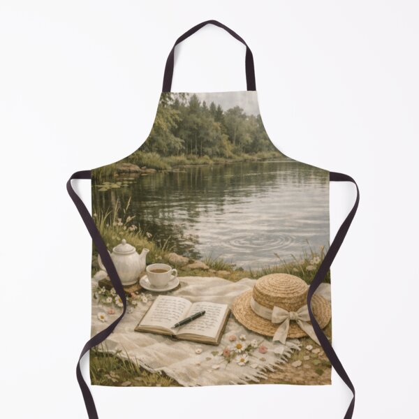 Item preview, Storybook Picnic Poetry – Blooming Nostalgia Cottagecore by the Lake designed and sold by ArtFreshStudio.