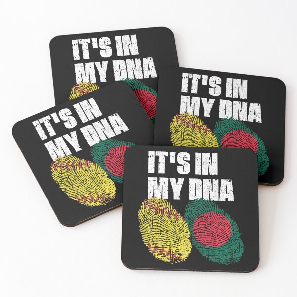 Item preview, IT'S IN MY DNA Softball - Bangladesh Flag Fingerprint  designed and sold by CosmoKitsch.