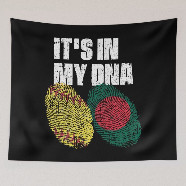 Item preview, IT'S IN MY DNA Softball - Bangladesh Flag Fingerprint  designed and sold by CosmoKitsch.