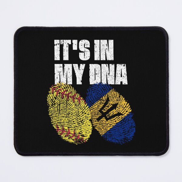 Item preview, IT'S IN MY DNA Softball - Barbados Flag Fingerprint designed and sold by CosmoKitsch.
