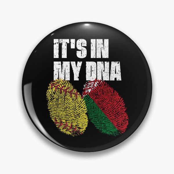 Item preview, IT'S IN MY DNA Softball - Belarus Flag Fingerprint  designed and sold by CosmoKitsch.