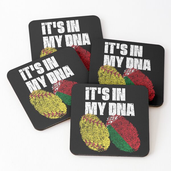 Item preview, IT'S IN MY DNA Softball - Belarus Flag Fingerprint  designed and sold by CosmoKitsch.