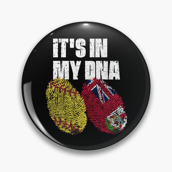 Item preview, IT'S IN MY DNA Softball - Bermuda Flag Fingerprint  designed and sold by CosmoKitsch.