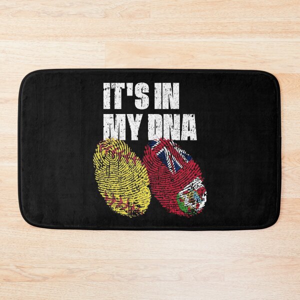 Item preview, IT'S IN MY DNA Softball - Bermuda Flag Fingerprint  designed and sold by CosmoKitsch.