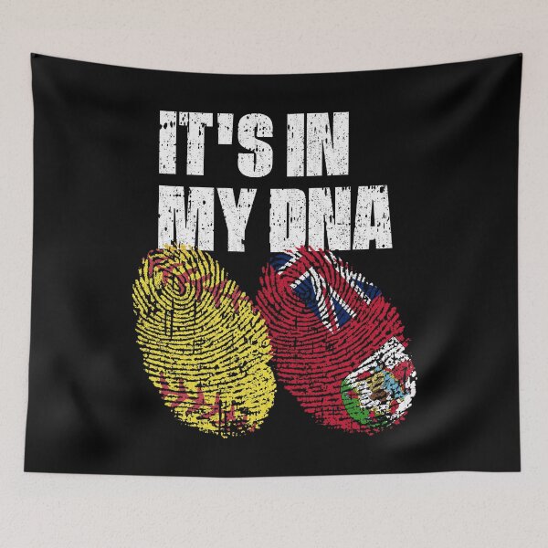 Item preview, IT'S IN MY DNA Softball - Bermuda Flag Fingerprint  designed and sold by CosmoKitsch.