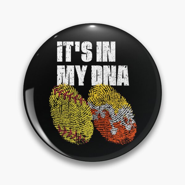 Item preview, IT'S IN MY DNA Softball - Bhutan Flag Fingerprint  designed and sold by CosmoKitsch.