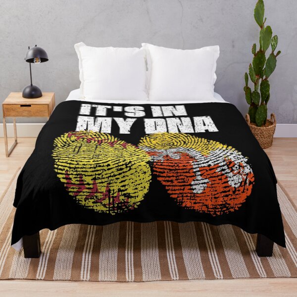 Item preview, IT'S IN MY DNA Softball - Bhutan Flag Fingerprint designed and sold by CosmoKitsch.
