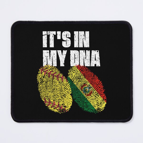 Item preview, IT'S IN MY DNA Softball - Bolivia Flag Fingerprint designed and sold by CosmoKitsch.