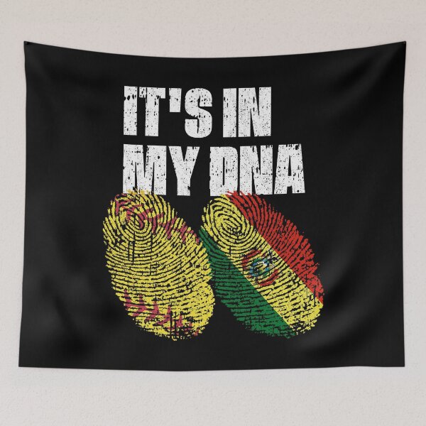 Item preview, IT'S IN MY DNA Softball - Bolivia Flag Fingerprint  designed and sold by CosmoKitsch.