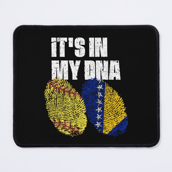 Item preview, IT'S IN MY DNA Softball - Bosnia and herzegovina Flag Fingerprint designed and sold by CosmoKitsch.