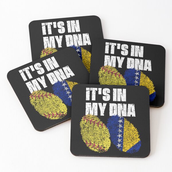 Item preview, IT'S IN MY DNA Softball - Bosnia and herzegovina Flag Fingerprint  designed and sold by CosmoKitsch.