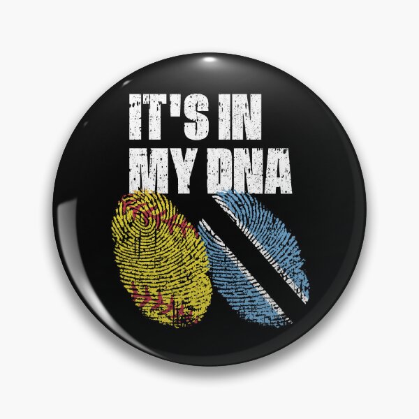 Item preview, IT'S IN MY DNA Softball - Botswana Flag Fingerprint designed and sold by CosmoKitsch.