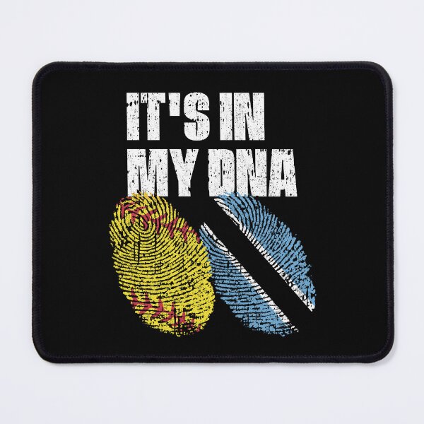 Item preview, IT'S IN MY DNA Softball - Botswana Flag Fingerprint  designed and sold by CosmoKitsch.