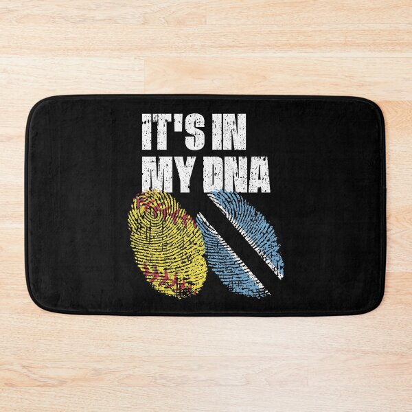 Item preview, IT'S IN MY DNA Softball - Botswana Flag Fingerprint designed and sold by CosmoKitsch.