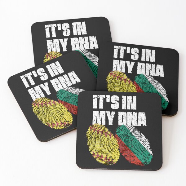 Item preview, IT'S IN MY DNA Softball - Bulgaria Flag Fingerprint  designed and sold by CosmoKitsch.