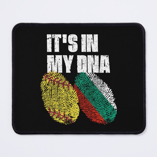 Item preview, IT'S IN MY DNA Softball - Bulgaria Flag Fingerprint designed and sold by CosmoKitsch.