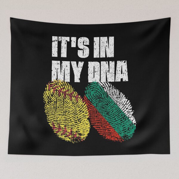 Item preview, IT'S IN MY DNA Softball - Bulgaria Flag Fingerprint  designed and sold by CosmoKitsch.