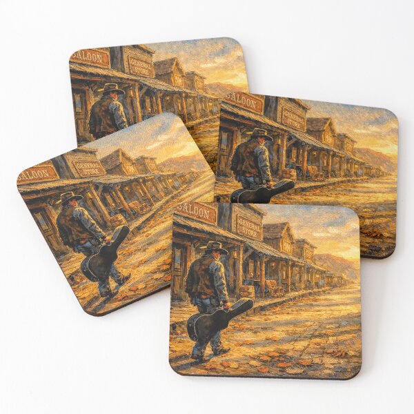Item preview, Cowboy Walking Through a Western Town at Dawn designed and sold by acceleratorhams.