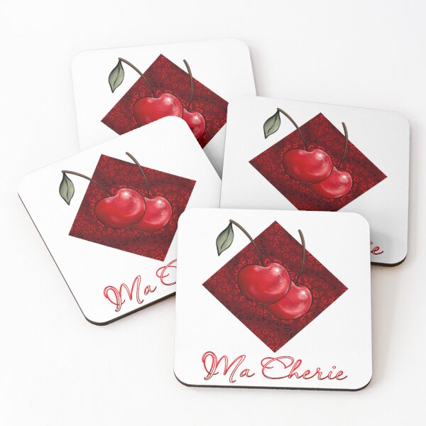 Item preview, Ma Cherie cherries with leopard print designed and sold by sweta_r.art.