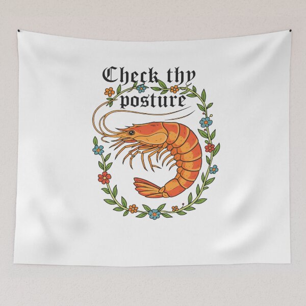 Item preview, Check Thy Posture Medieval Shrimp designed and sold by krystalRomanart.