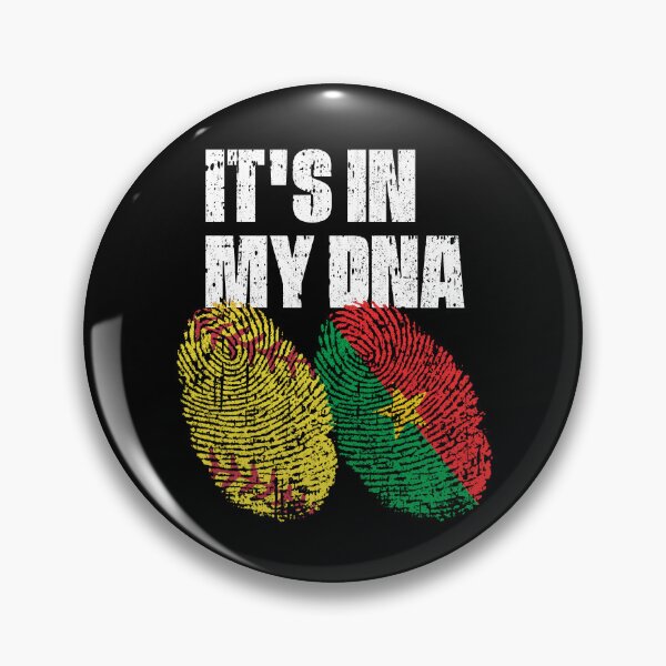 Item preview, IT'S IN MY DNA Softball - Burkina faso Flag Fingerprint  designed and sold by CosmoKitsch.