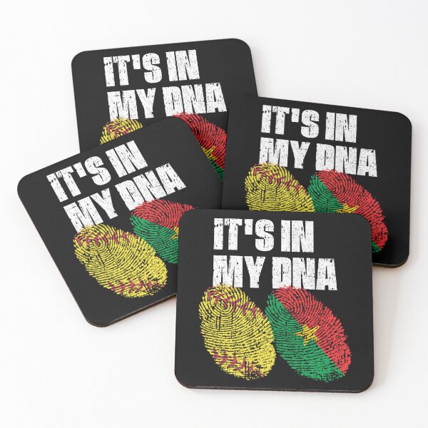 Item preview, IT'S IN MY DNA Softball - Burkina faso Flag Fingerprint  designed and sold by CosmoKitsch.