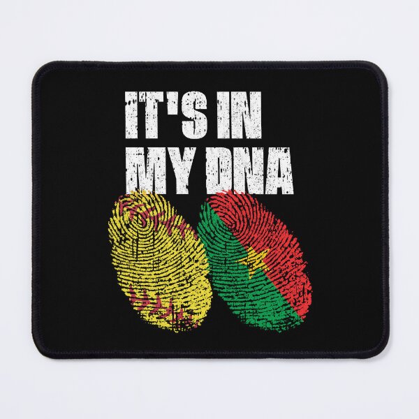 Item preview, IT'S IN MY DNA Softball - Burkina faso Flag Fingerprint  designed and sold by CosmoKitsch.