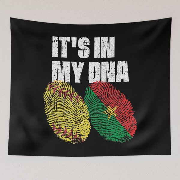 Item preview, IT'S IN MY DNA Softball - Burkina faso Flag Fingerprint  designed and sold by CosmoKitsch.