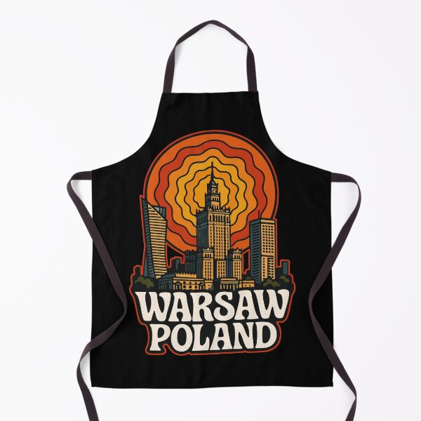 Item preview, Warsaw Poland Cityscape Retro Trippy Travel designed and sold by TomFrontierArt.