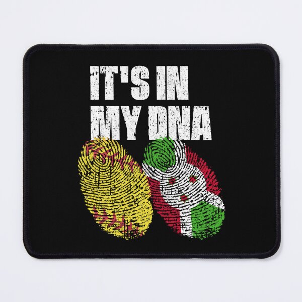 Item preview, IT'S IN MY DNA Softball - Burundi Flag Fingerprint designed and sold by CosmoKitsch.