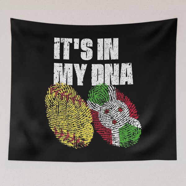 Item preview, IT'S IN MY DNA Softball - Burundi Flag Fingerprint  designed and sold by CosmoKitsch.