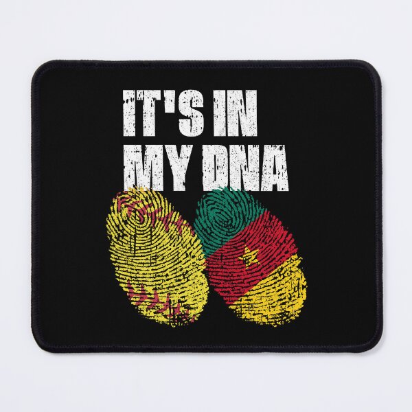 Item preview, IT'S IN MY DNA Softball - Cameroon Flag Fingerprint designed and sold by CosmoKitsch.