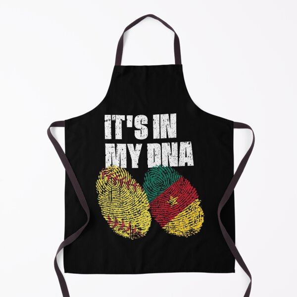Item preview, IT'S IN MY DNA Softball - Cameroon Flag Fingerprint  designed and sold by CosmoKitsch.