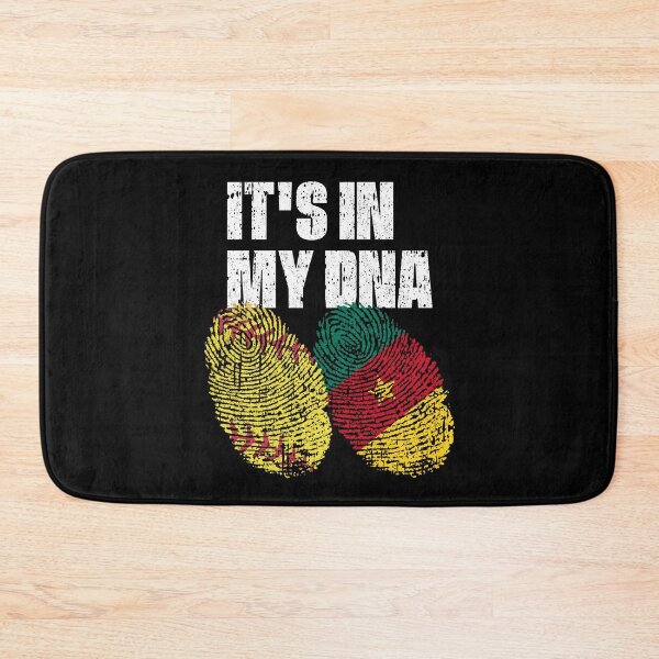 Item preview, IT'S IN MY DNA Softball - Cameroon Flag Fingerprint  designed and sold by CosmoKitsch.