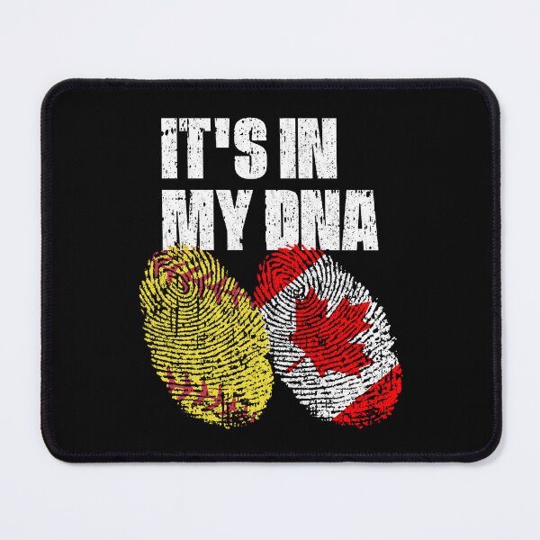 Item preview, IT'S IN MY DNA Softball - Canada Flag Fingerprint designed and sold by CosmoKitsch.