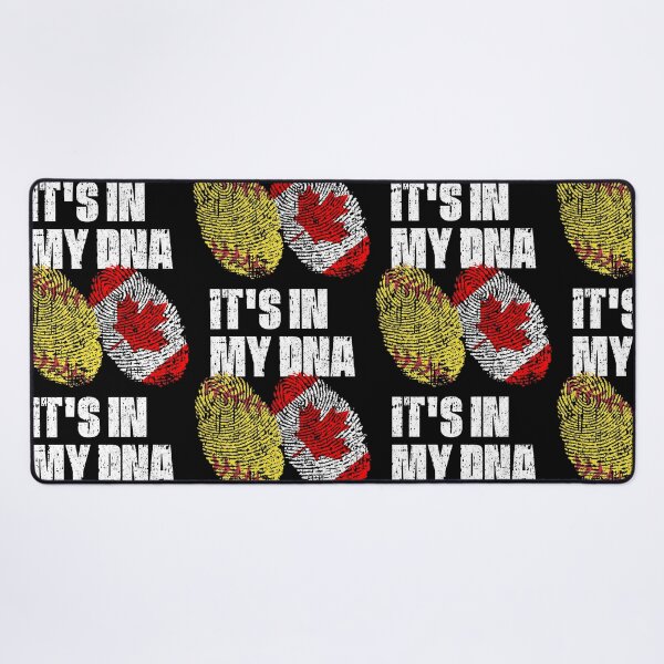 Item preview, IT'S IN MY DNA Softball - Canada Flag Fingerprint designed and sold by CosmoKitsch.
