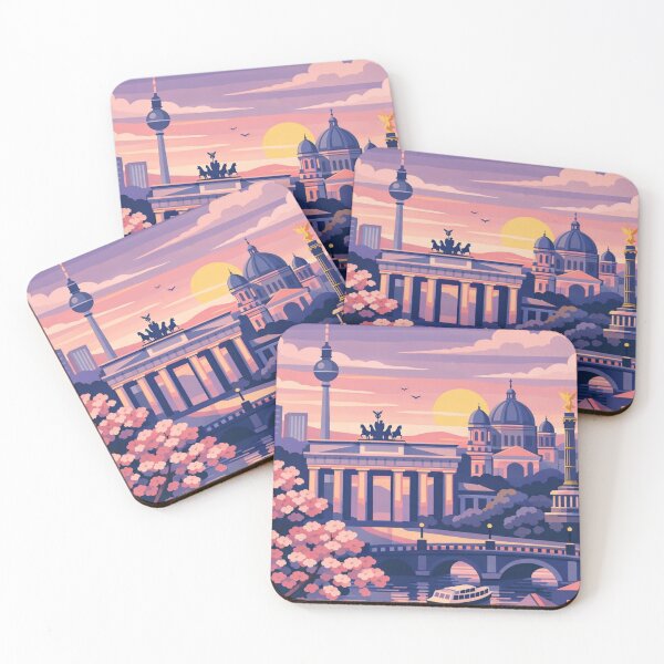 Item preview, Berlin at Sunset - Postcard Illustration  designed and sold by MatthewHeights.
