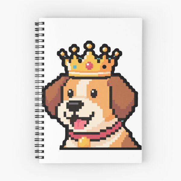 Item preview, Pixel Art Dog with Crown – Gamer and Fun Design designed and sold by AstronautMerch.