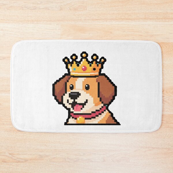 Item preview, Pixel Art Dog with Crown – Gamer and Fun Design designed and sold by AstronautMerch.