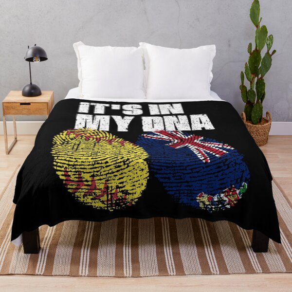 Item preview, IT'S IN MY DNA Softball - Cayman Islands Flag Fingerprint designed and sold by CosmoKitsch.