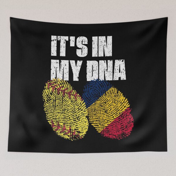 Item preview, IT'S IN MY DNA Softball - Chad Flag Fingerprint  designed and sold by CosmoKitsch.