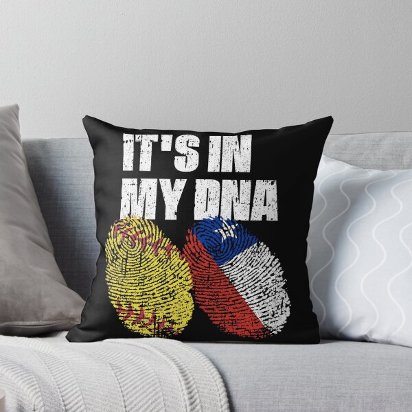 Item preview, IT'S IN MY DNA Softball - Chile Flag Fingerprint  designed and sold by CosmoKitsch.