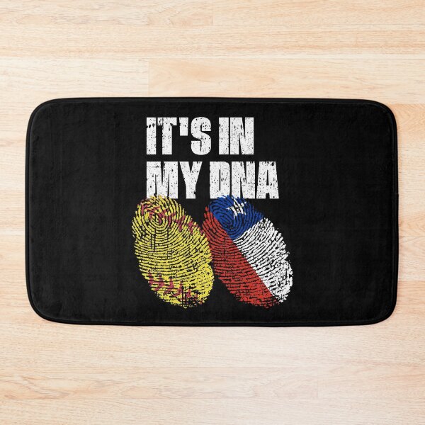Item preview, IT'S IN MY DNA Softball - Chile Flag Fingerprint  designed and sold by CosmoKitsch.