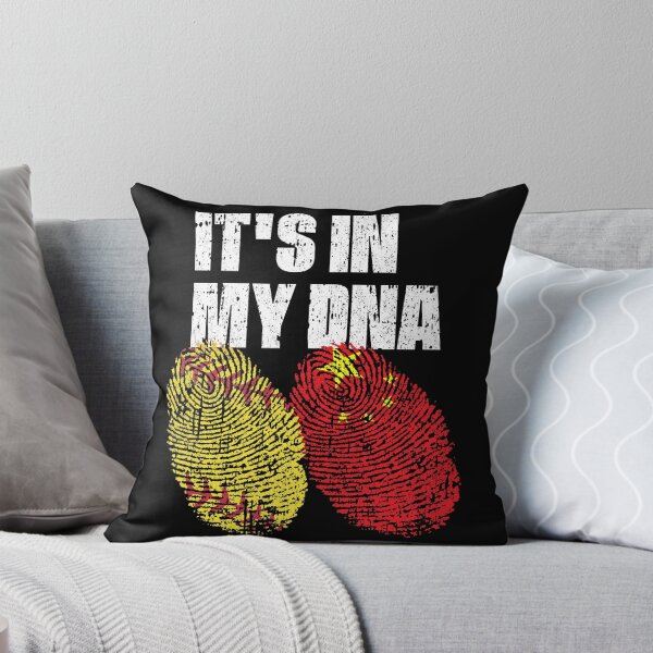 Item preview, IT'S IN MY DNA Softball - China Flag Fingerprint  designed and sold by CosmoKitsch.