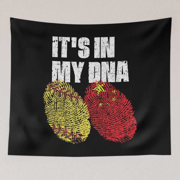 Item preview, IT'S IN MY DNA Softball - China Flag Fingerprint  designed and sold by CosmoKitsch.