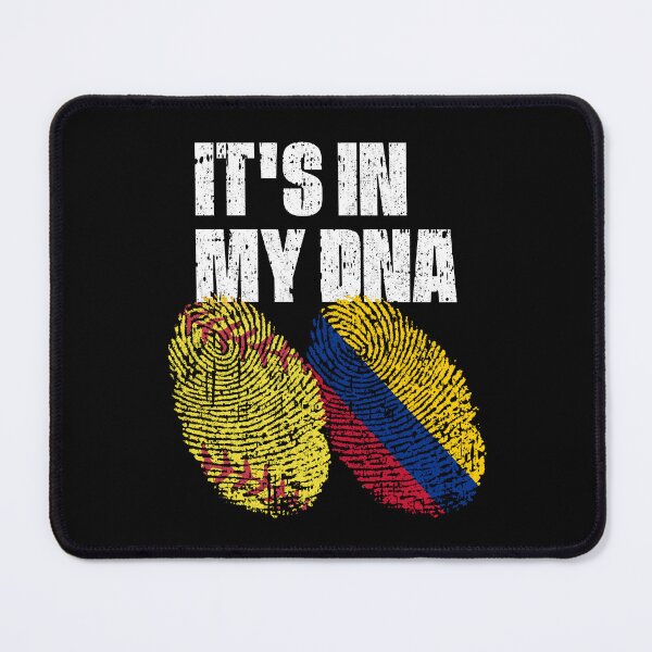 Item preview, IT'S IN MY DNA Softball - Colombia Flag Fingerprint designed and sold by CosmoKitsch.